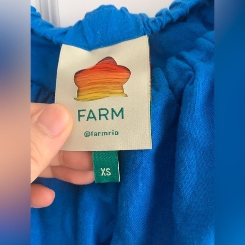 FARM Rio Blue Off-Shoulder Dress - Picture 4 of 5